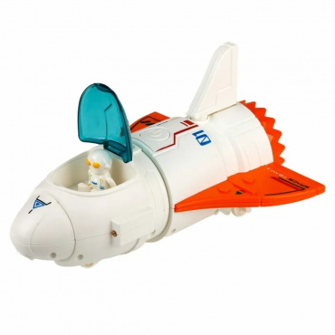 Т24296 1toy Space Team  II 2 в 1 Космический набор (шаттл, вездеход, 3 космонавта). свет. и звук эф.